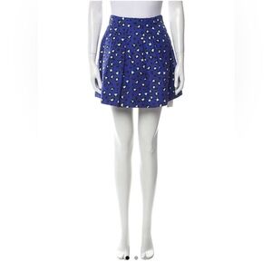 Kate Spade Blue Flare Mini Skirt